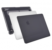 Изображение ЛИКВИДАЦИЯ Чехол для Macbook Air 13 2020-2018 A1932, A2179, A2337 M1, Hard Shell Case Черный матовый